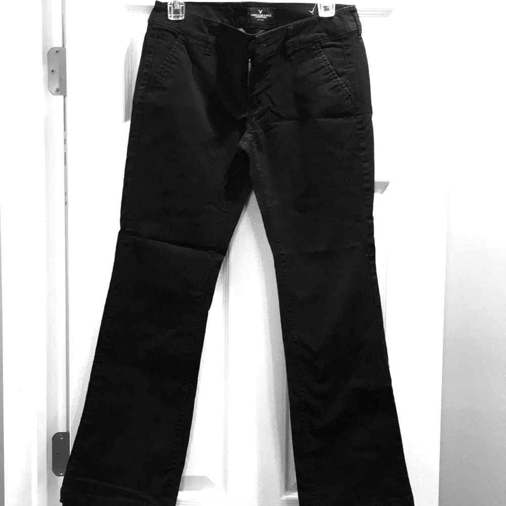 Black kick boot khakis